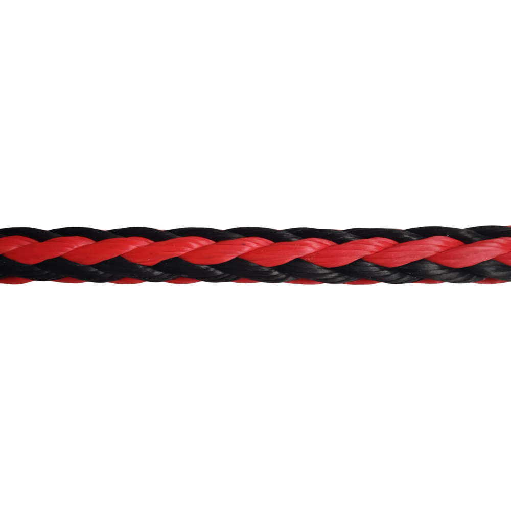 HMPE ROOD/ZWART 270,0kN  18MM, HASPEL 1000M (50%-50% KLEUR)