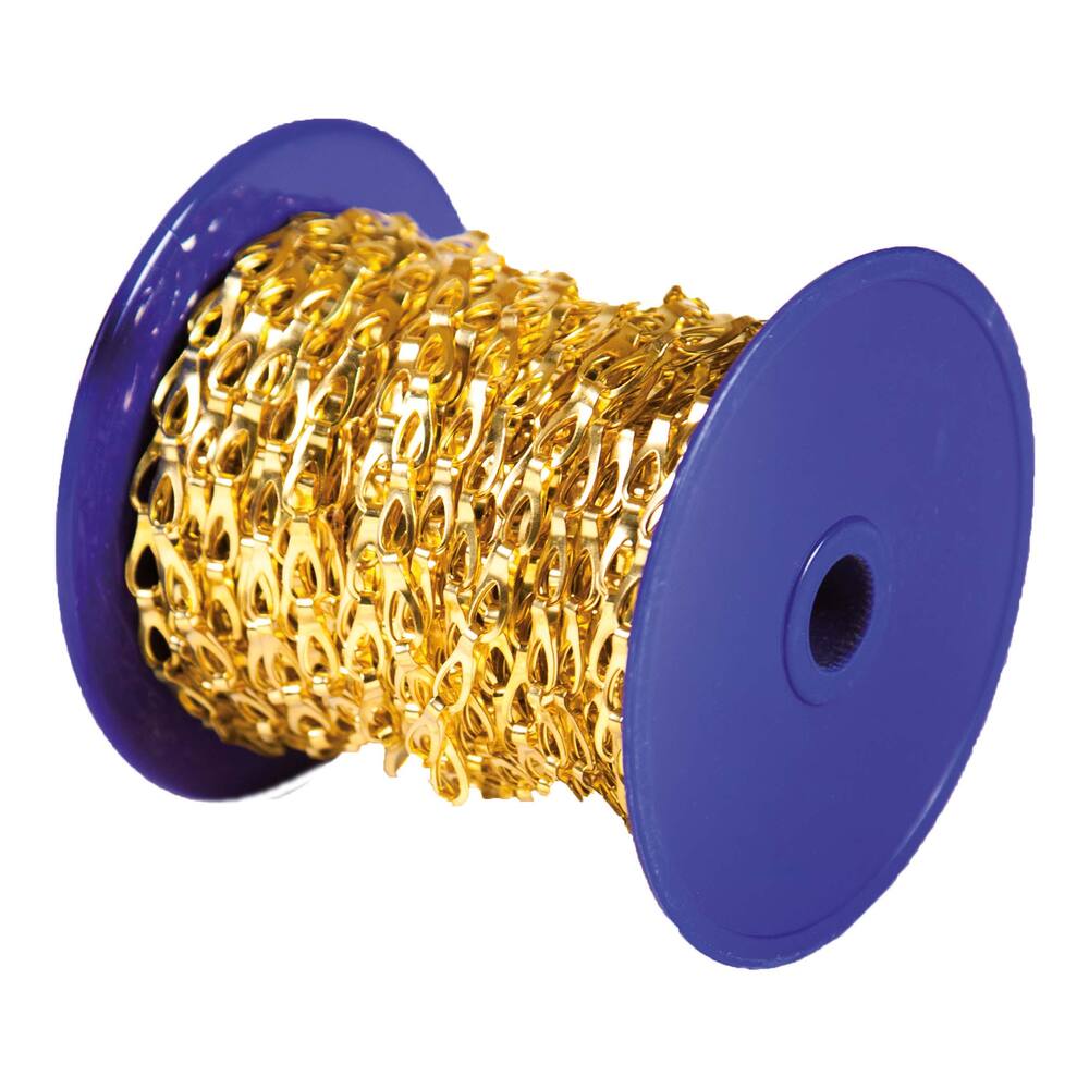 MESSING KETTING 12 X 5 MM (25 METER/SPOEL)