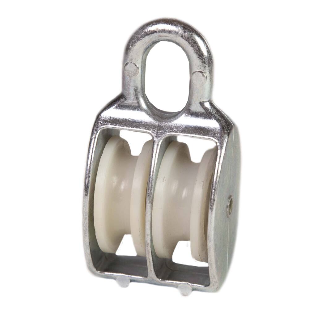 BLOKJE VERZINKT MET 2 NYLON SCHIJVEN 15MM