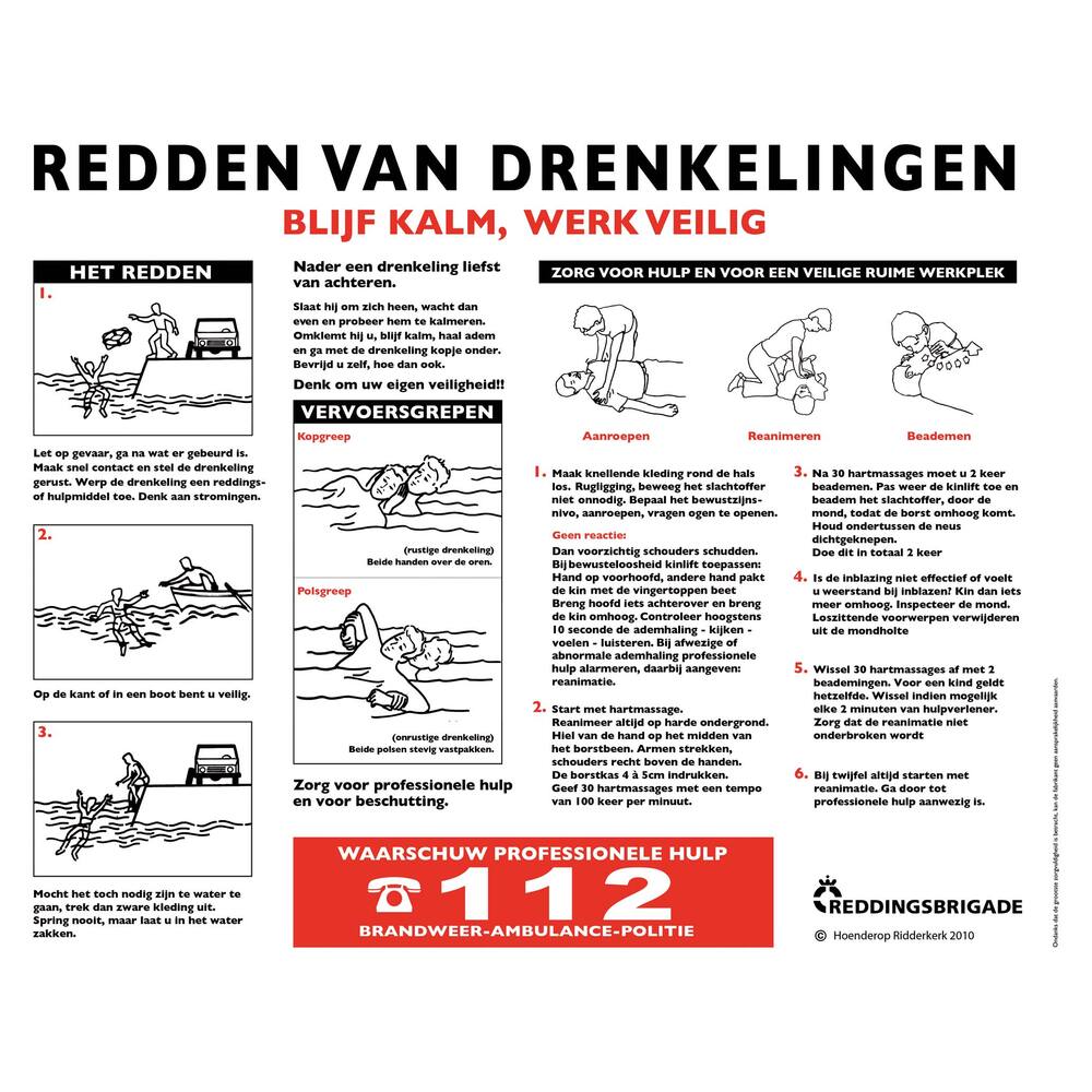 REDDEN VAN DRENKELINGEN PLAAT 2010 (NEDERLANDS) 390 X 300 MM