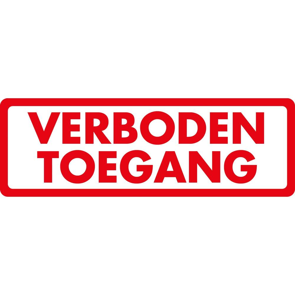 STICKER VERBODEN TOEGANG 15 X 5 CM