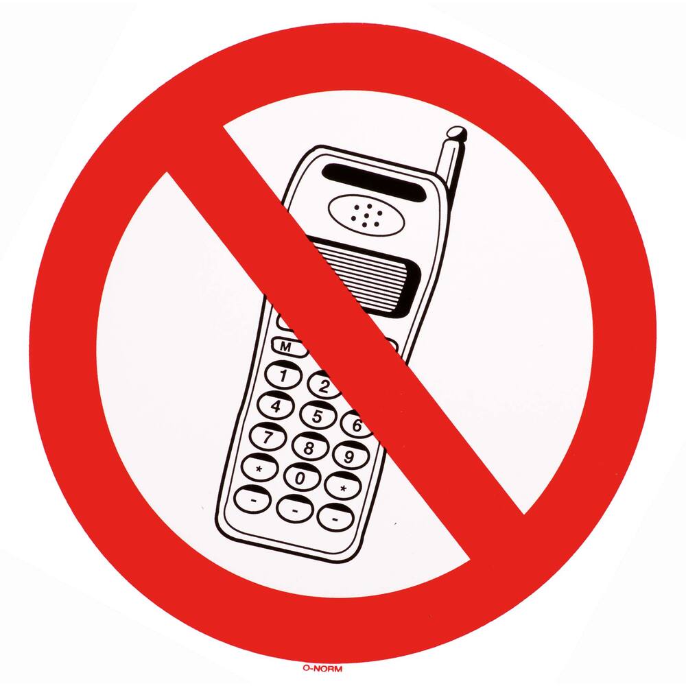 STICKER TELEFONEREN VERBODEN Ø 10 CM