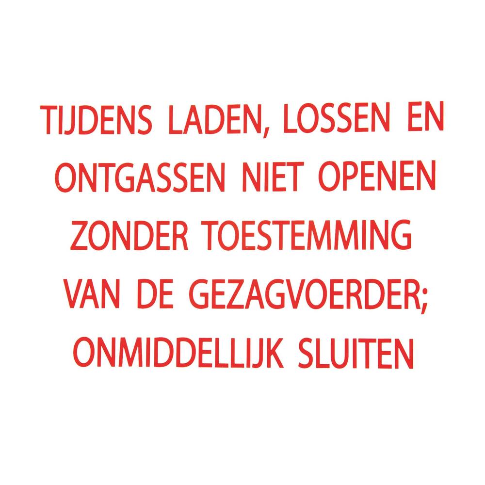 STICKER, TIJDENS LADEN EN LOSSEN 18 X 10 CM