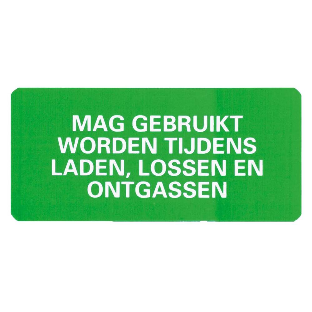 STICKER WEL TIJDENS LADEN/LOSSEN 6,5 X 3 CM