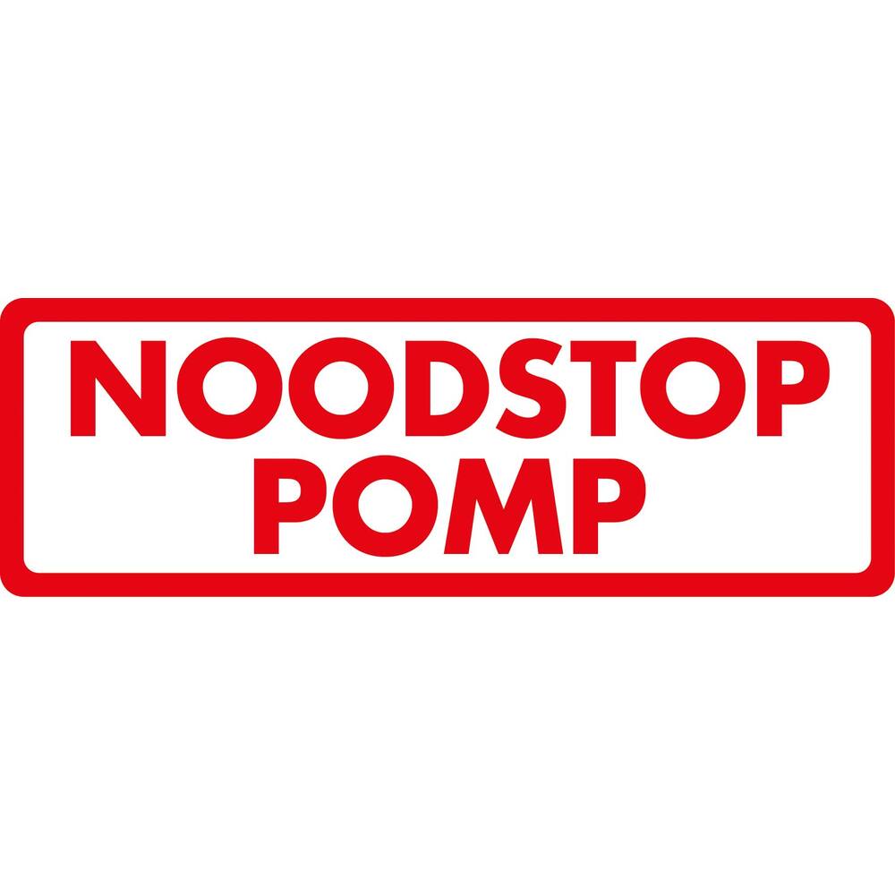 STICKER NOODSTOP POMP 15 X 5 CM