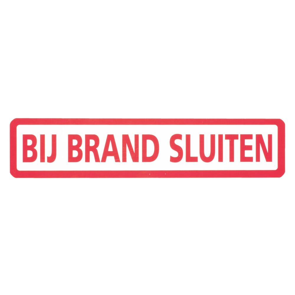 STICKER BIJ BRAND SLUITEN 15 X 3 CM
