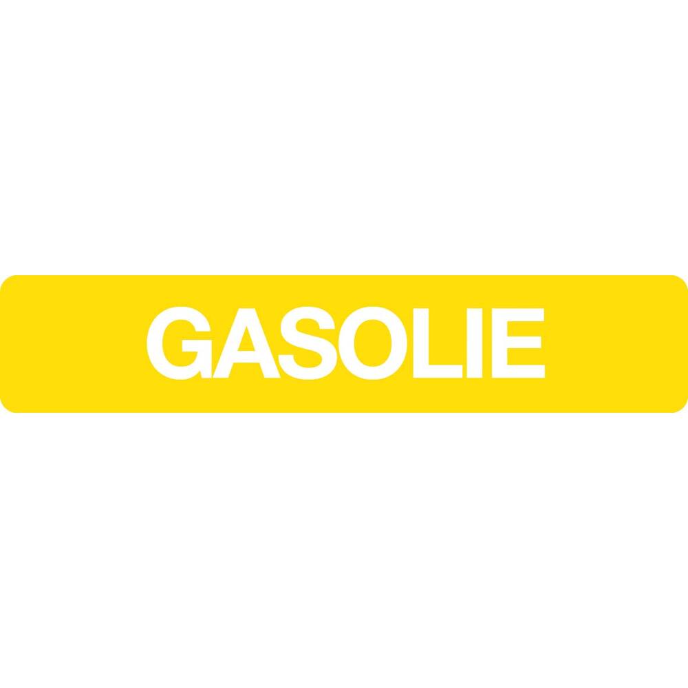 STICKER GASOLIE GEEL 10 X 2 CM