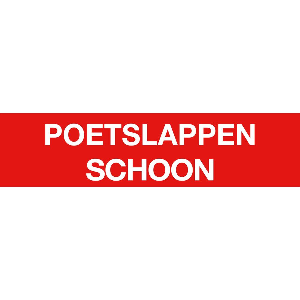 STICKER POETSLAPPEN SCHOON 17 X 4 CM