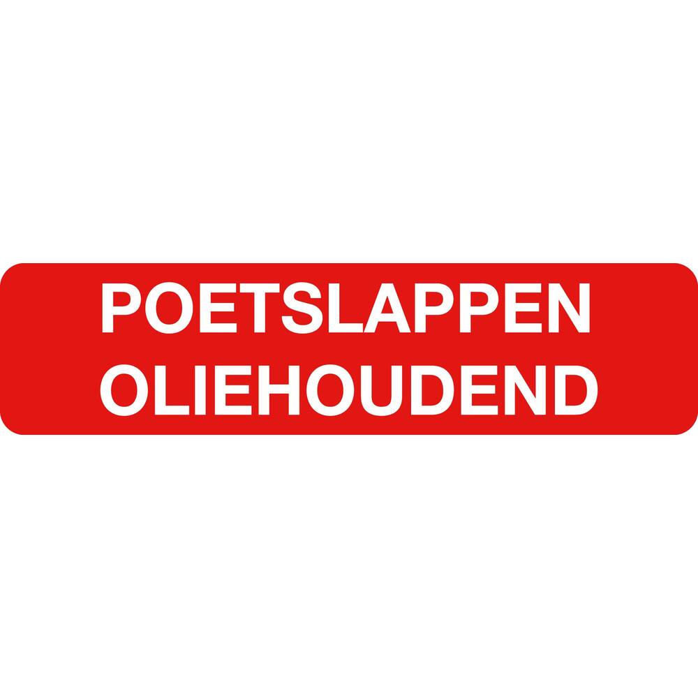 STICKER POETSLAPPEN OLIEHOUDEND 17 X 4 CM