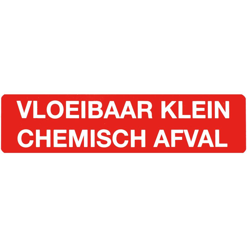 STICKER VLOEIBAAR KLEIN CHEMISCH AFVAL 17 X 4 CM