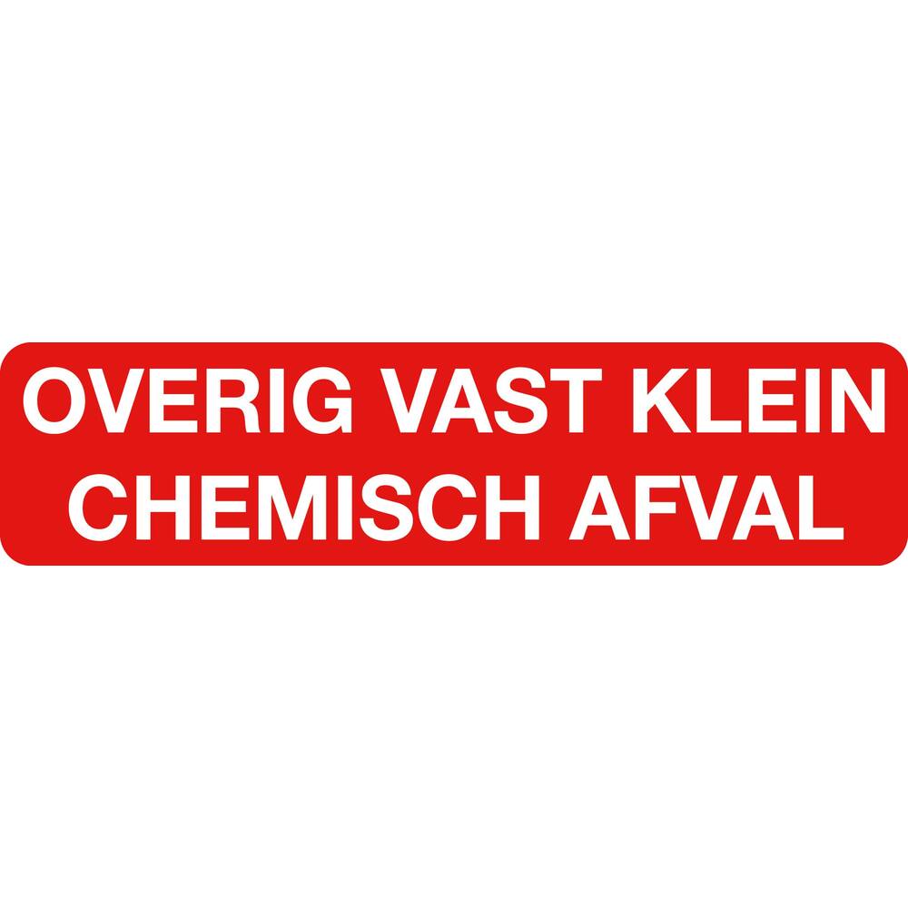STICKER OVERIG VAST KLEIN CHEMISCH AFVAL 17 X 4 CM