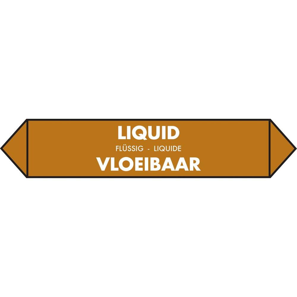 LEIDINGSTICKER VLOEIBAAR (NEDERLANDS, ENGELS, DUITS, FRANS) 15 X 3 CM
