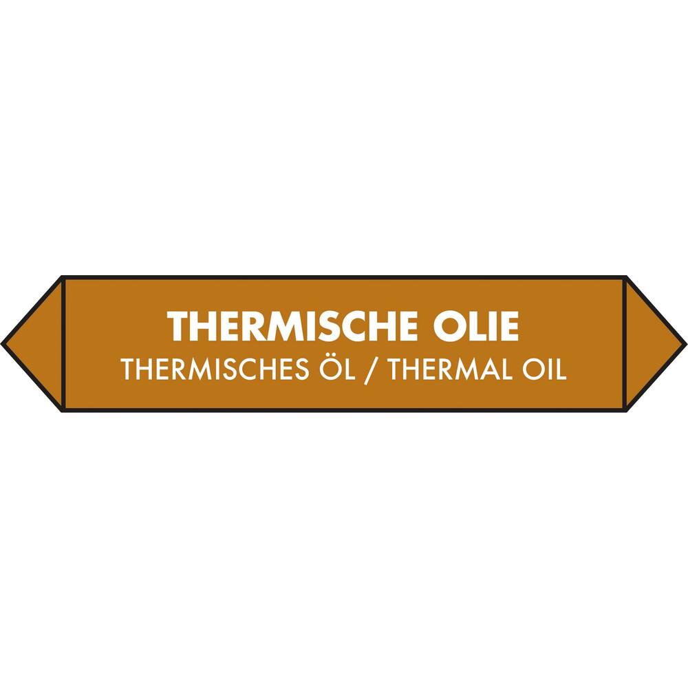 LEIDINGSTICKER THERMISCHE OLIE (NEDERLANDS, ENGELS, DUITS) 15 X 3 CM