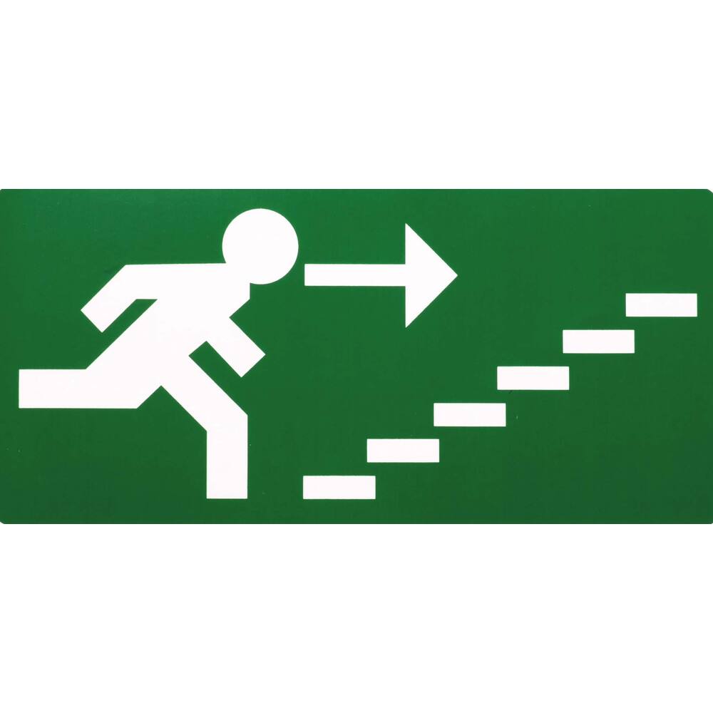 STICKER VLUCHTWEG TRAP OP RECHTS 21 X 10 CM