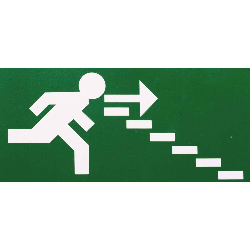 STICKER VLUCHTWEG TRAP AF RECHTS 21 X 10 CM