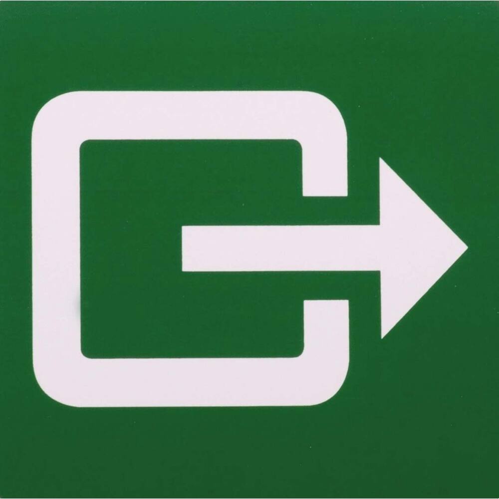 STICKER PICTOGRAM UITGANG 10 X 10 CM