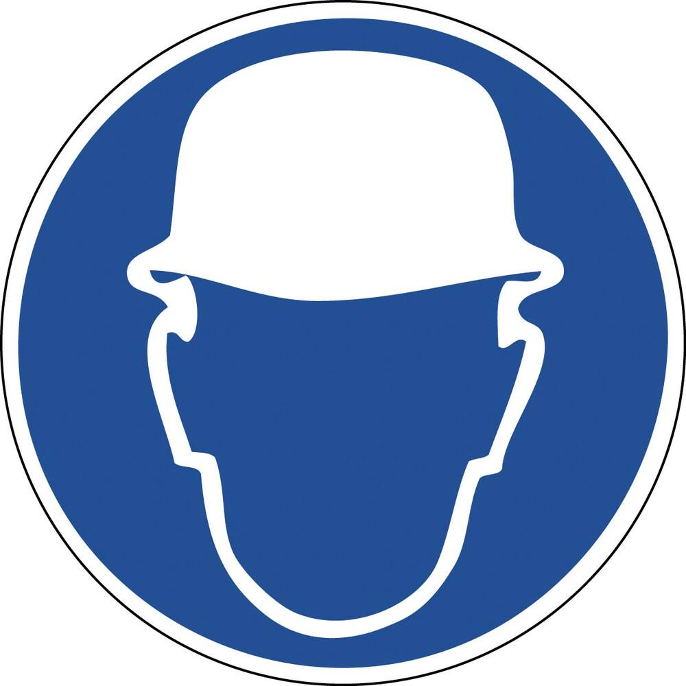 STICKER HELM DRAGEN VERPLICHT Ø 10 CM