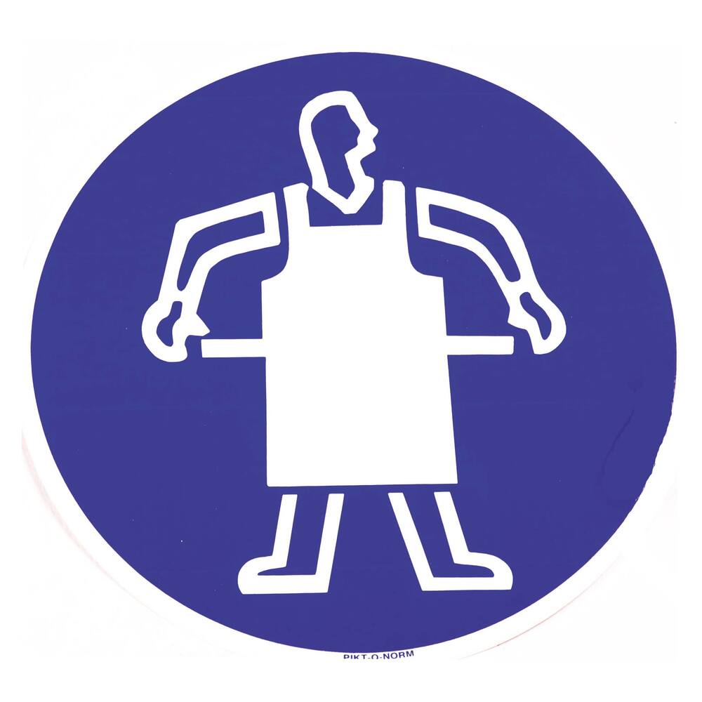 STICKER WERKSCHORT VERPLICHT Ø 10 CM