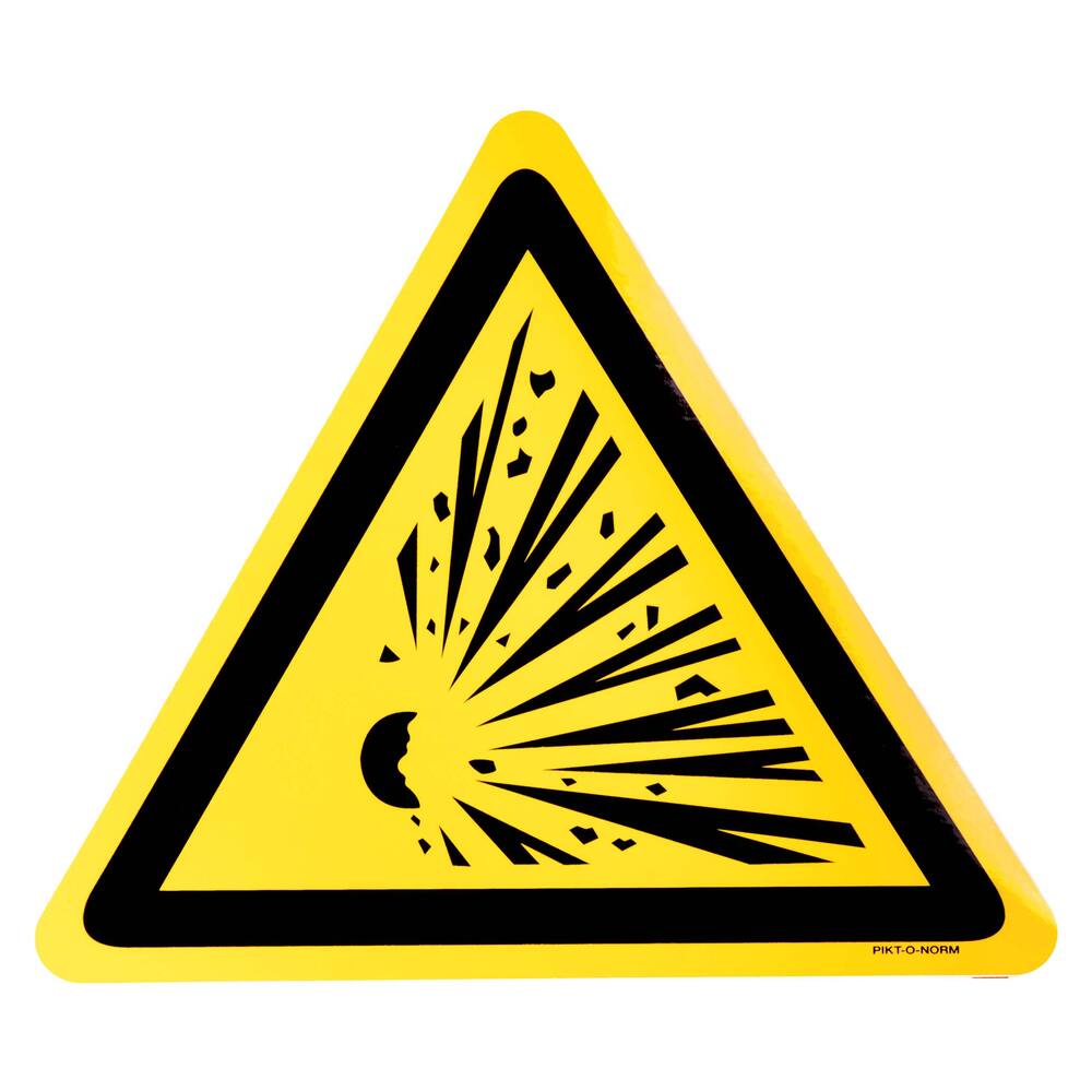 STICKER EXPLOSIEVE STOFFEN 9 X 9 X 9 CM