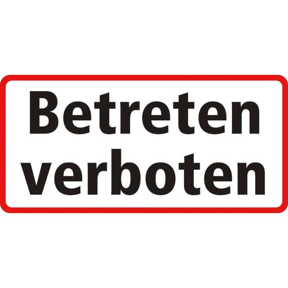 STICKER BETRETEN VERBOTEN (DUITS) 25 X 12 CM