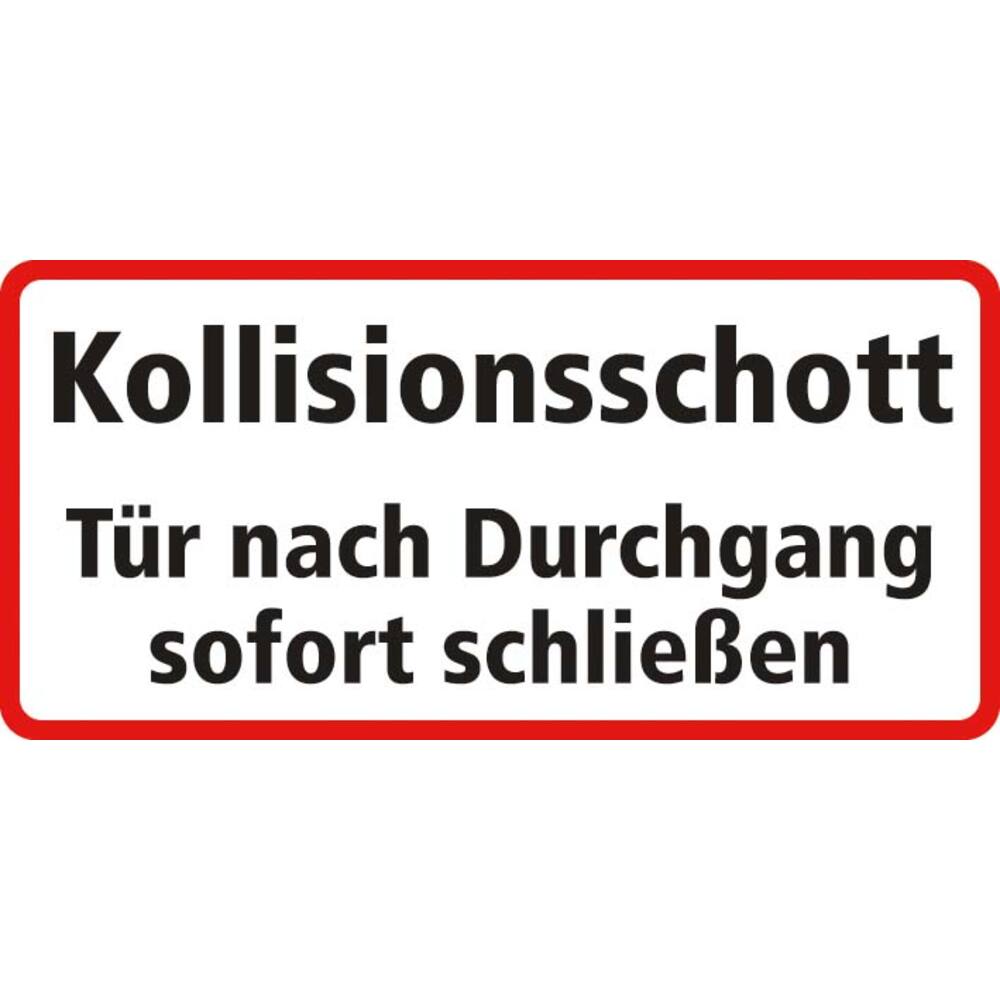 STICKER KOLLISIONSSCHOTT TÜR NACH DURCHGANG SOFORT SCHLIESSEN (DUITS) 25 X 12 CM
