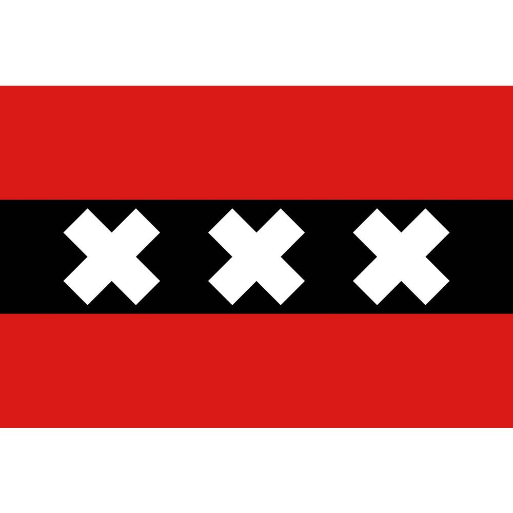 VLAG AMSTERDAM       20X 30 CM