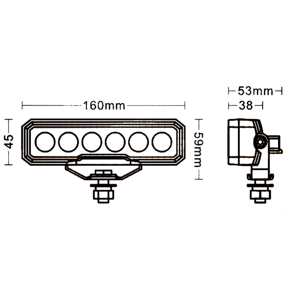 LED DEKLICHT MANTAGUA BREHAT - 1500LM 12-36V (IP67) (LICHTBUNDEL 40 GRADEN)