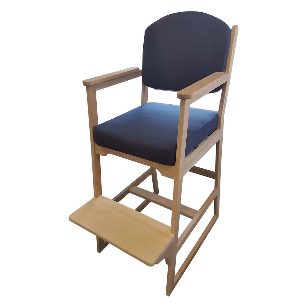 STUURSTOEL WOOD STOF BLAUW
