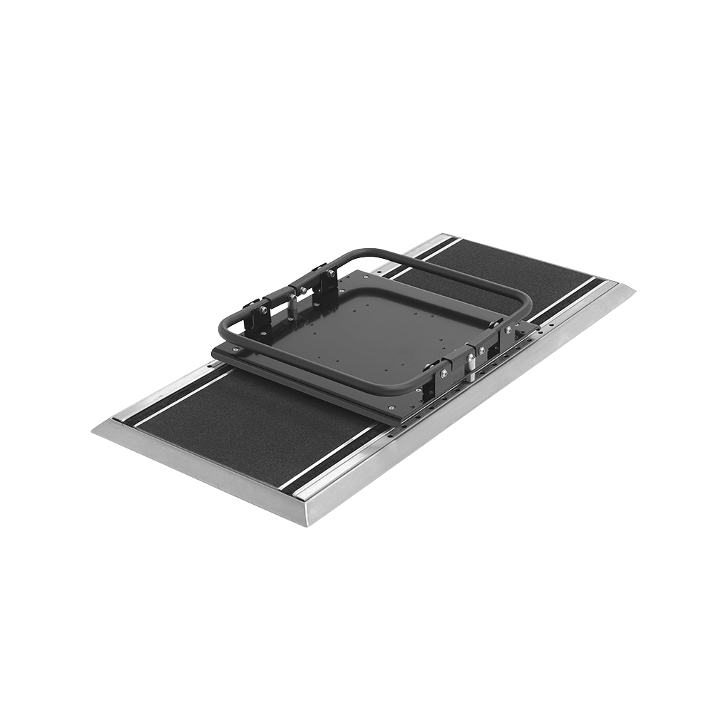 ZWAARDVIS TWINTRACK RAIL 1010-F DUBBELE VOETBEDIENING L=1010MM