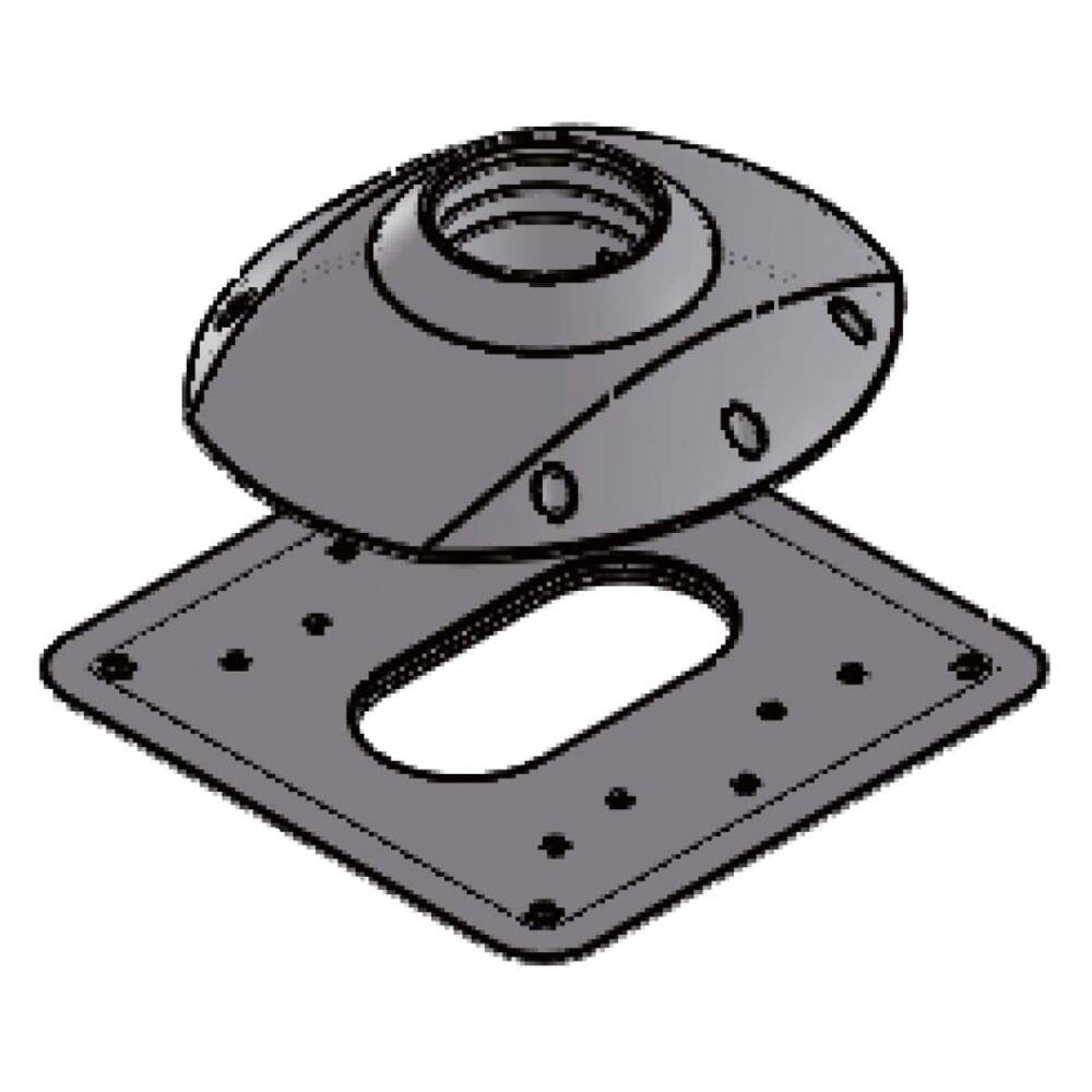 NORSAP ACTION/IMPULSE RAIL ADAPTERPLAAT RONDE KOLOM
