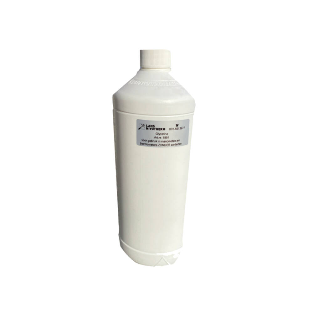 GLYCERINE MANOMETER EN THERMOMETER 1L