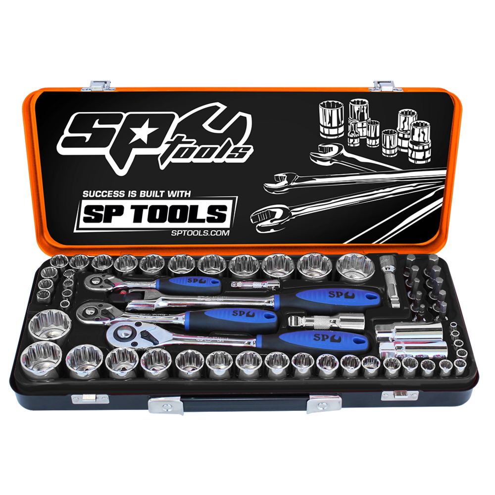 1/4"DR, 3/8"DR & 1/2"DR SOCKET SET - 12PT METRIC/SAE - 59PC