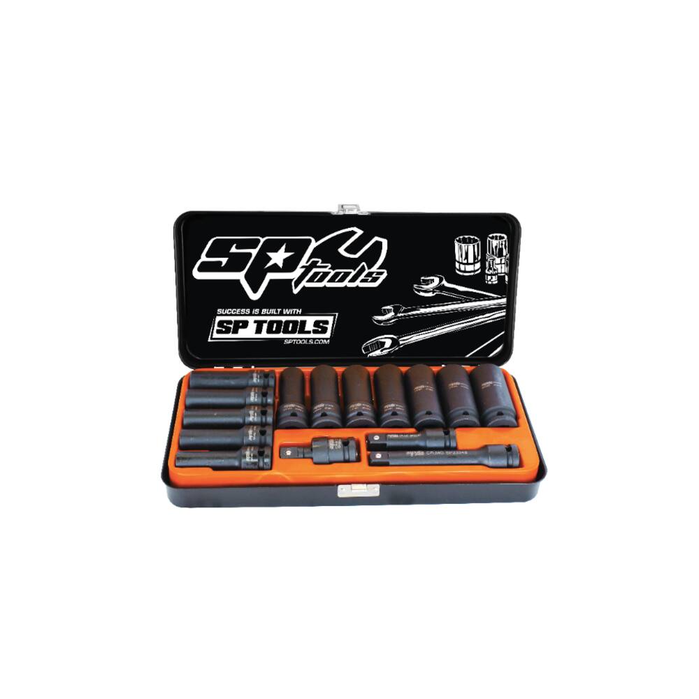 SLAGMOERDOPPENSET 1/2” LANG 6-KANT 15 DELIG