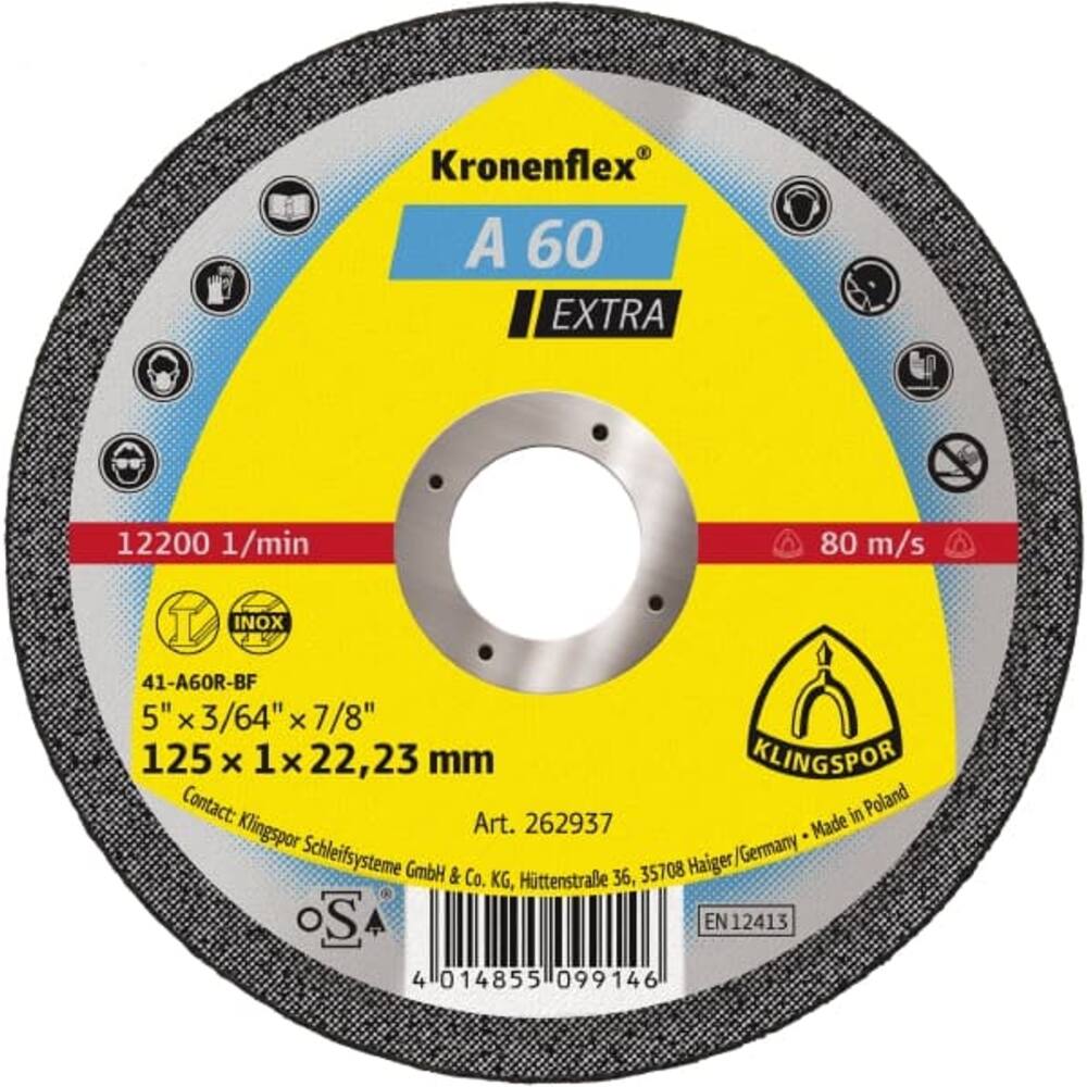 DOORSLIJPSCHIJF (A 60 EXtra) 115 X 1 X 22,23MM (25 SCHIJF/DOOS)