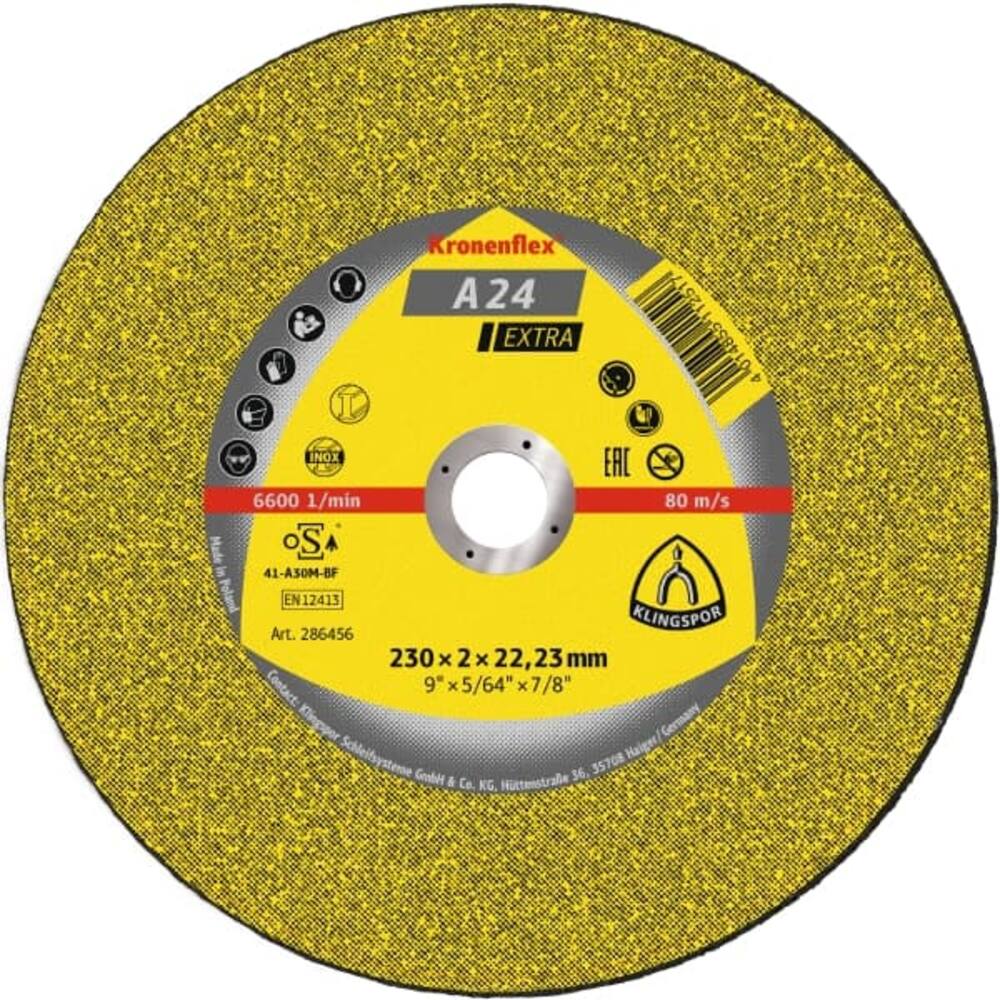 DOORSLIJPSCHIJF (A 24 EXtra) 115 X 2,5 X 22,23MM (25 SCHIJF/DOOS)