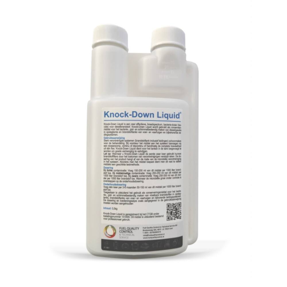KNOCK DOWN LIQUID (BIOCIDE), CHEMICALIËN VOOR REINIGING GASOLIE 0,5KG (19 STUK/DOOS)