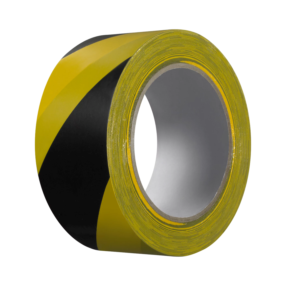 MARKEERTAPE 50MMX33M ZWART-GEEL