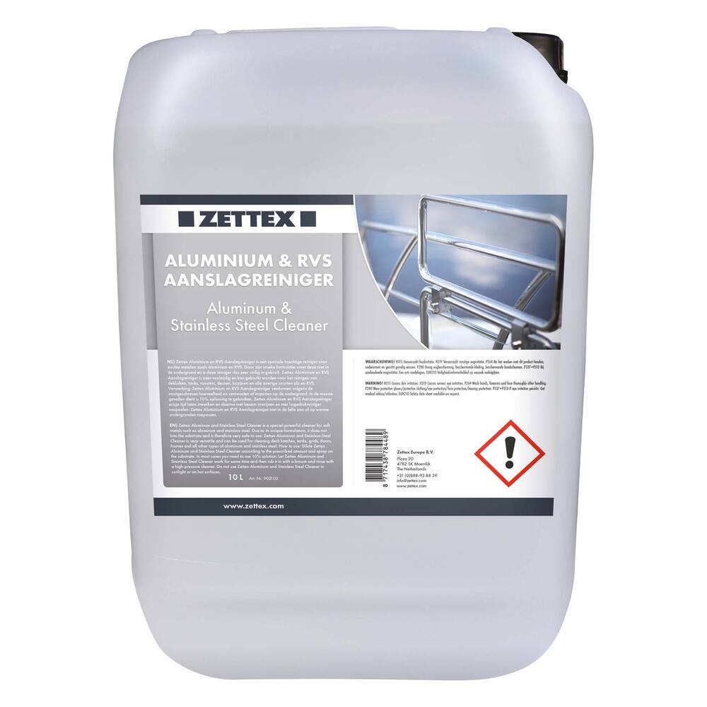 ZETTEX ALUMINIUM & RVS AANSLAGREINIGER 10L