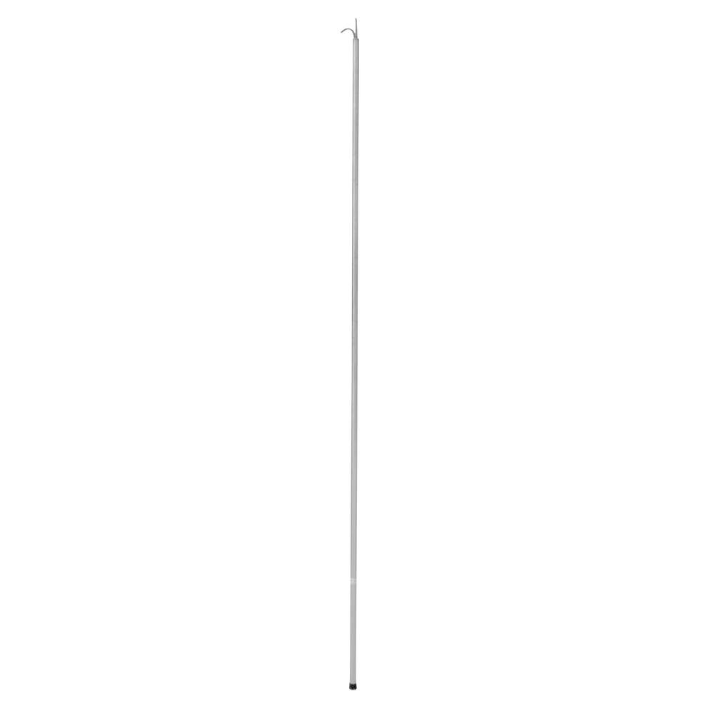 ALUMINIUM HAAKSTOK, RVS HAAK Ø30MM 3M