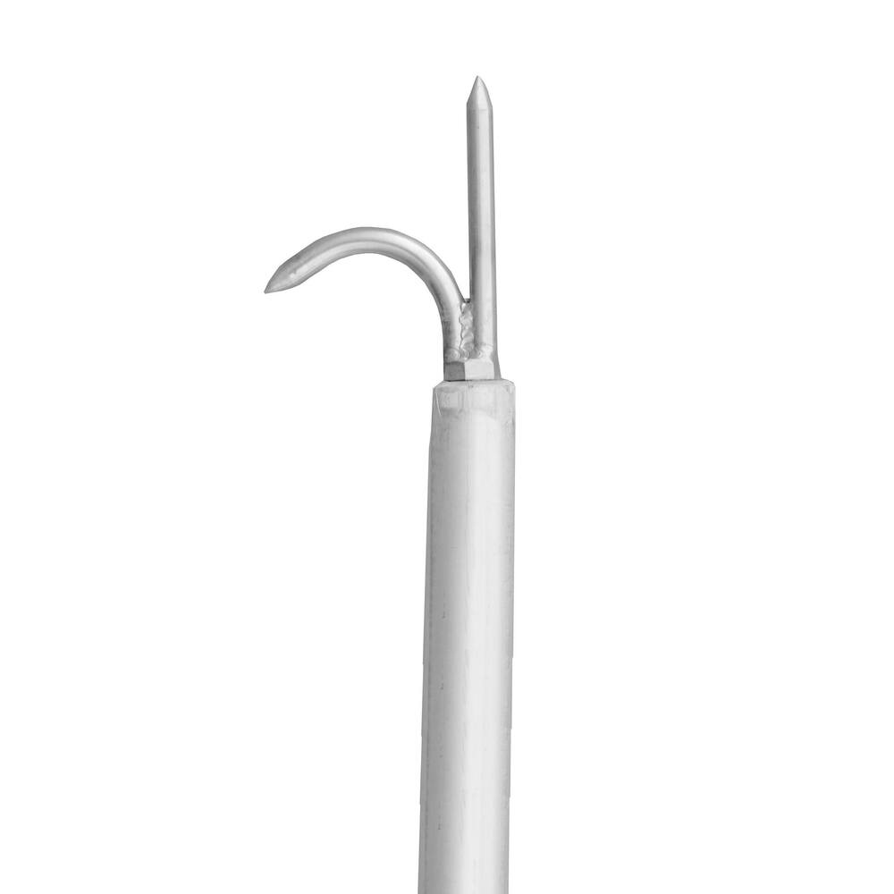ALUMINIUM HAAKSTOK, RVS HAAK Ø30MM 3M