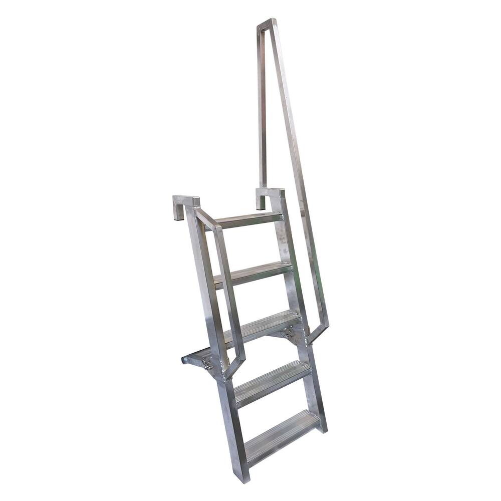 ALUMINIUM BUITENBOORDTRAP EN1502 5 ANTISLIP TREDEN 125CM
