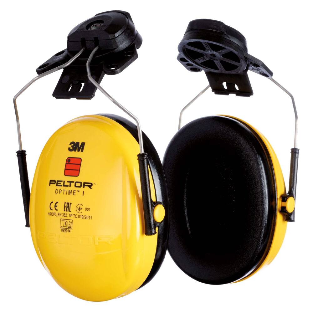 GEHOORBESCHERMER PELTOR OPTIME1 HELMBEVESTIGING GEEL (SNR 26dB)