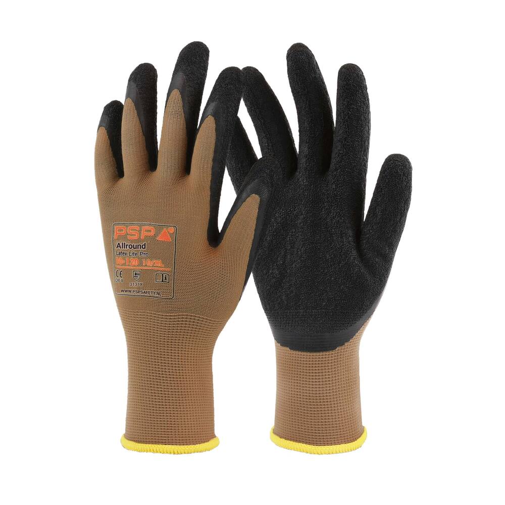 HANDSCHOEN PSP 10-120 ALLROUND LATEX LITE PRO BRUIN, MT 08/M