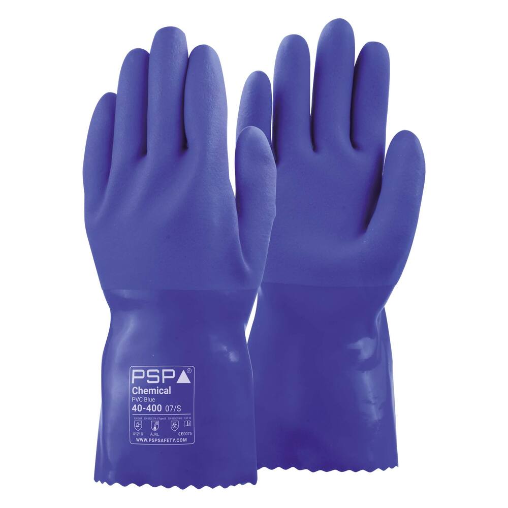 HANDSCHOEN PSP 40-400 CHEMICAL PVC BLUE, MT 09/L