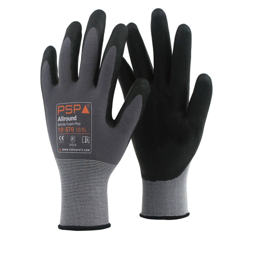 HANDSCHOEN PSP 10-570 ALLROUND NITRIL FOAM PLUS, MT 05/2XS