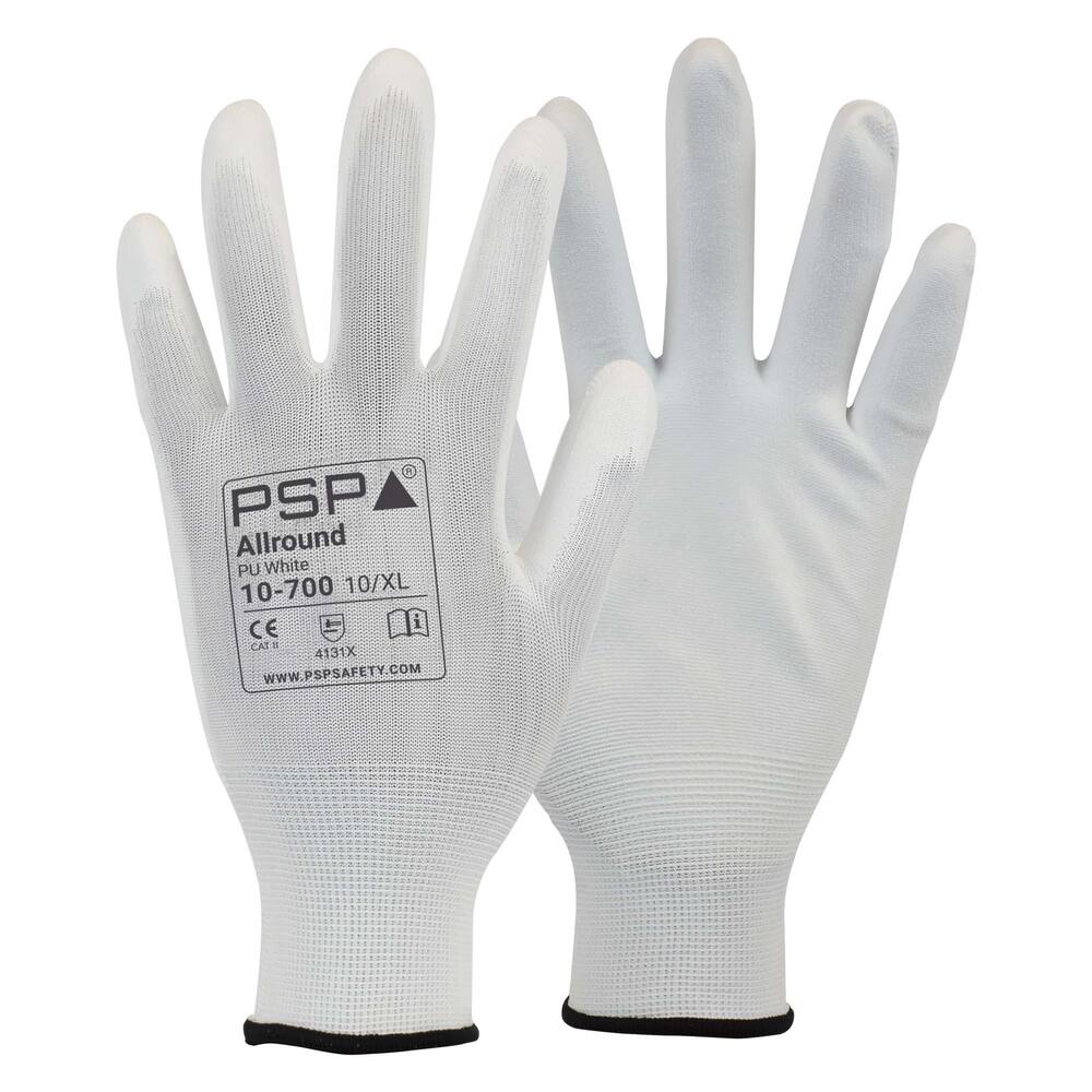HANDSCHOEN PSP 10-700 ALLROUND PU WHITE, MT 07/S