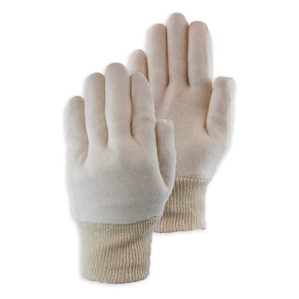 HANDSCHOEN PSP 20-220 COTTON INTERLOCK ECRU KW (KNIT WRIST) 280 GR 12ST, HEREN