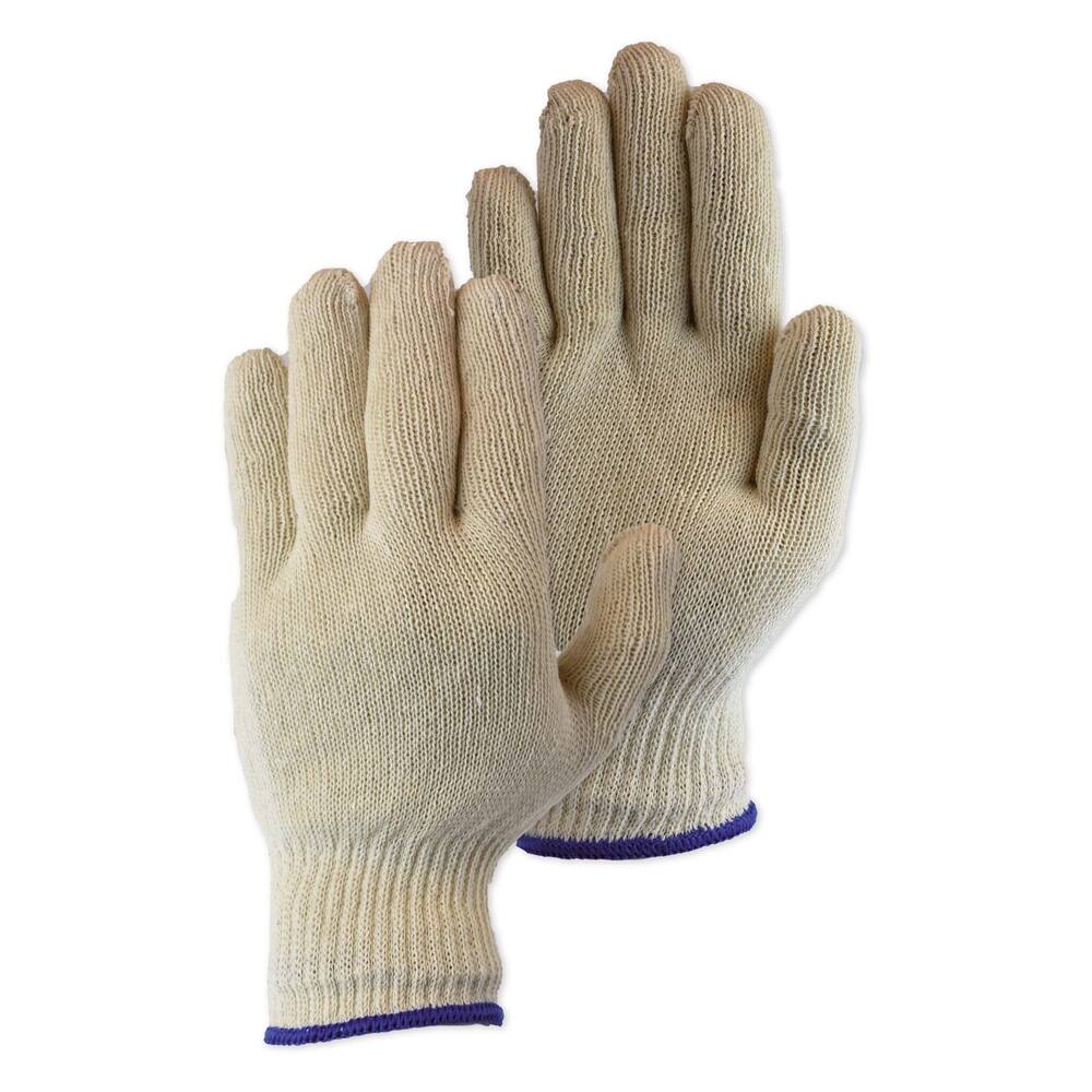 HANDSCHOEN PSP 20-250 COTTON KNITTED ECRU K/P 420GR 12ST, HERENMAAT 09/L