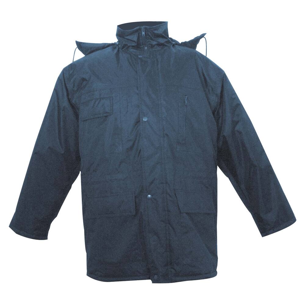 +PARKA BASIC DONKERBLAUW        S