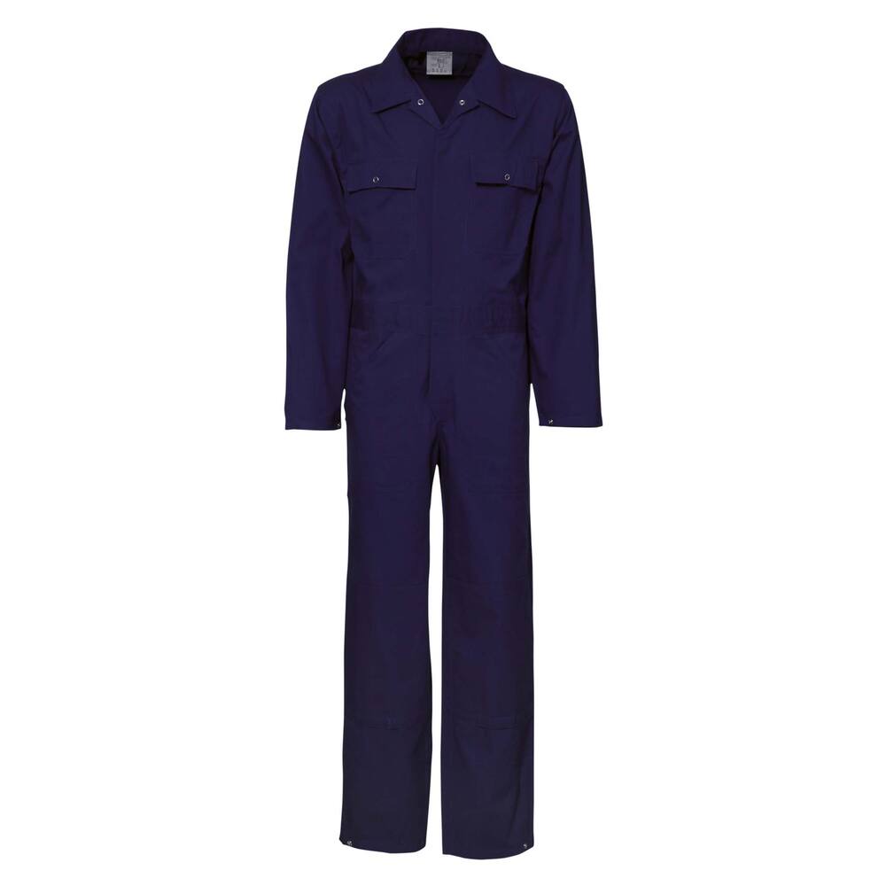 OVERALL MET DRUKKNOPEN, DONKERBLAUW 44